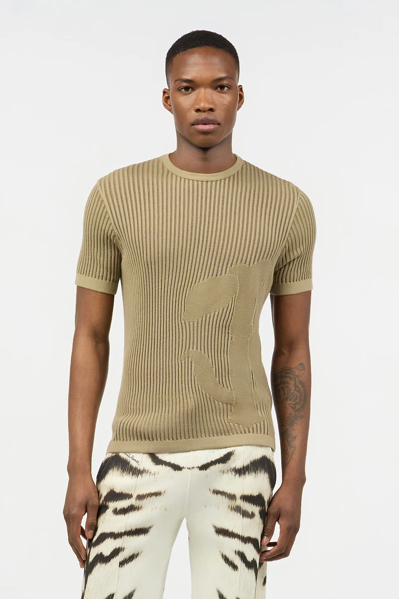 Openwork Knit T-Shirt