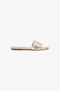 RC logo sandals