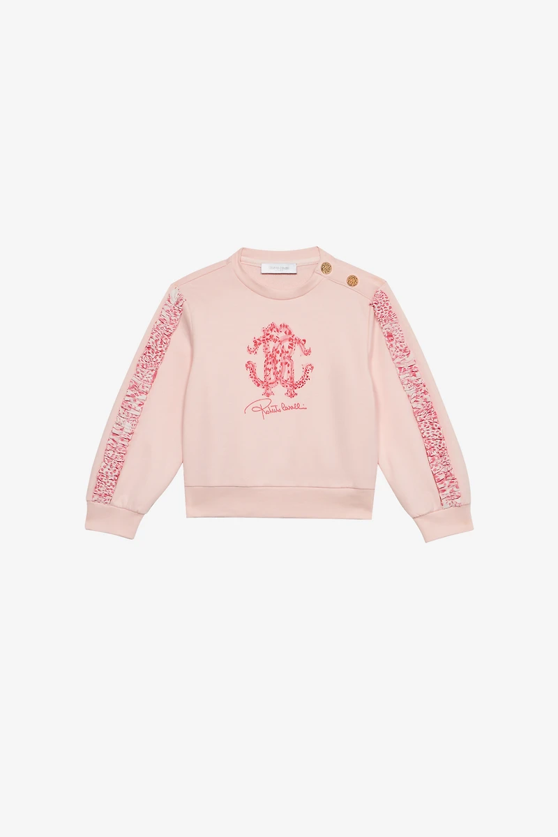 Sweatshirt With RC Monogram And Cheetah Skin