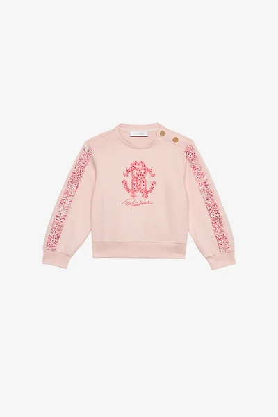 Sweatshirt With RC Monogram And Cheetah Skin