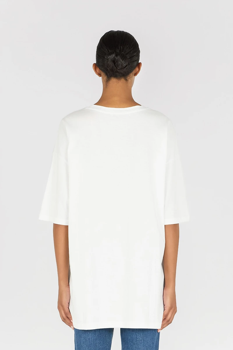 Snake and flower print T-shirt