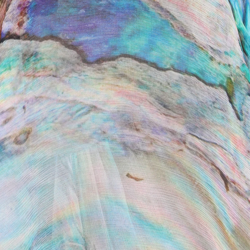 Mermaid Print Long Dress