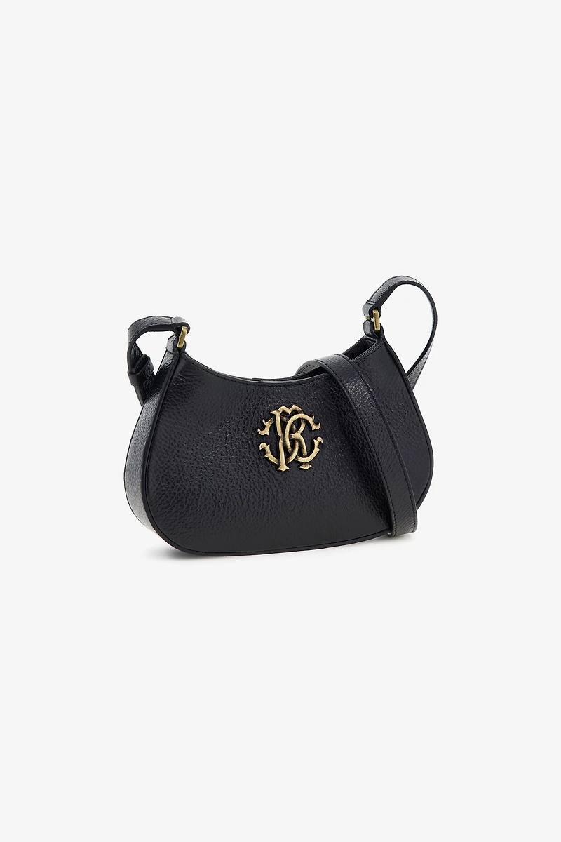 Black Shoulder Bag With Monogram RC