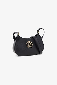 Black Shoulder Bag With Monogram RC