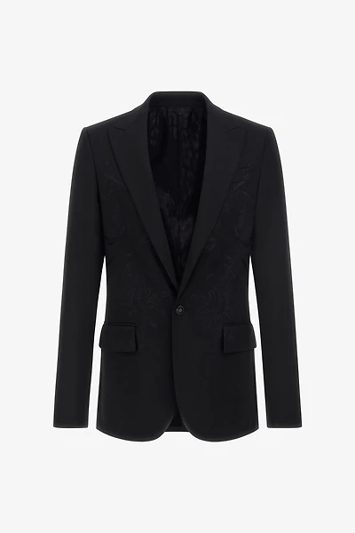 Black Jacket With Embroidery