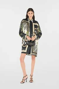 Long Shirt With Zebra And Snake Print