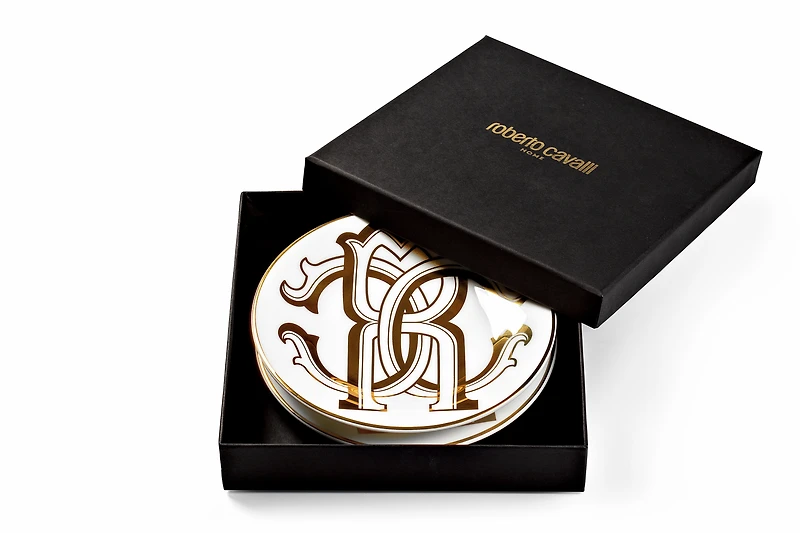 Monogram Gold 2 Bread Plates Set