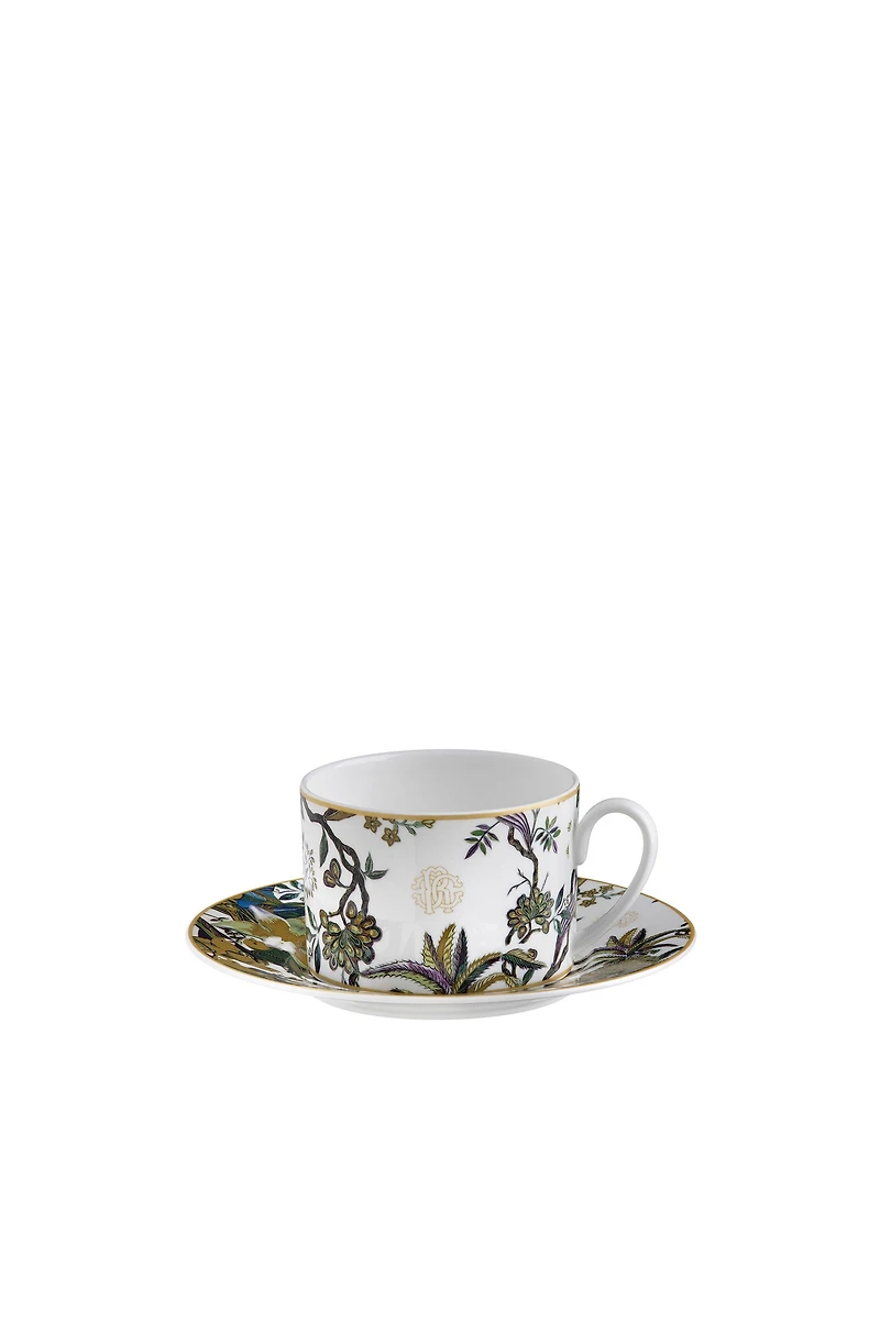 FLOWERS COLLECTION SET 2pcs TEA CUPS & SAUCER
