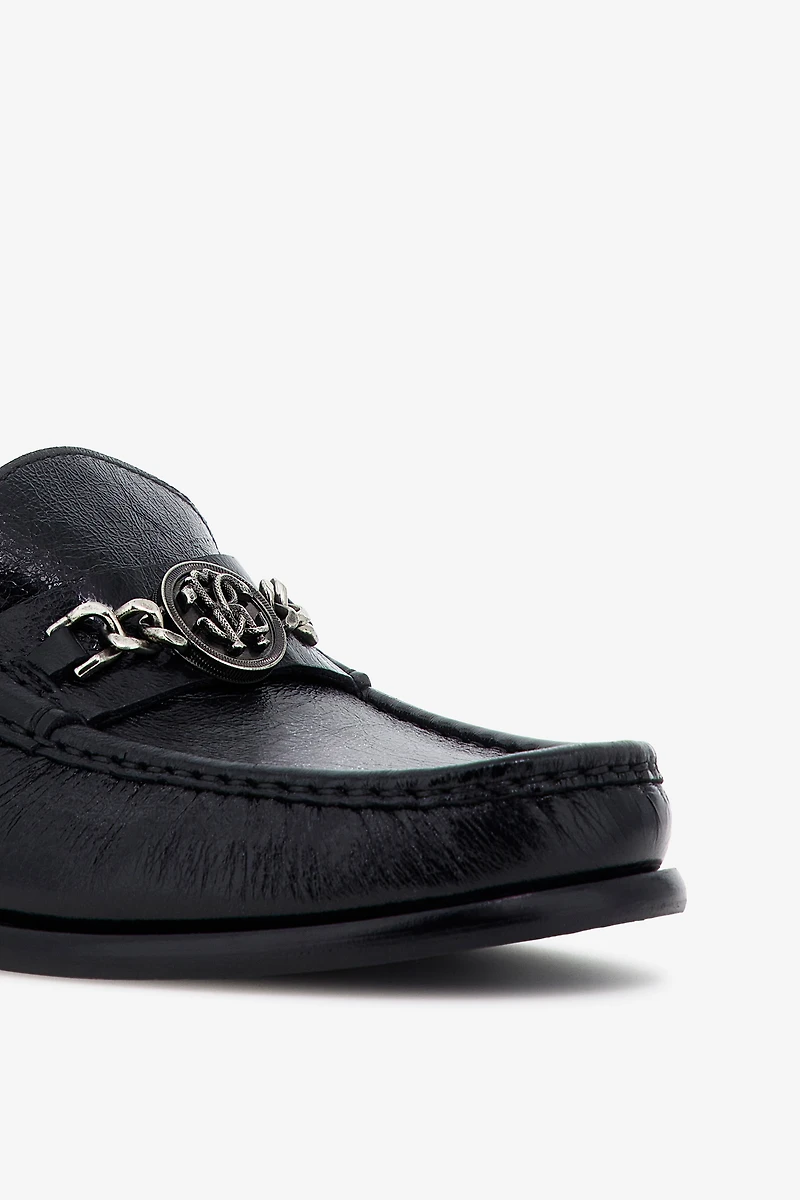 Chain-Embellished Loafers