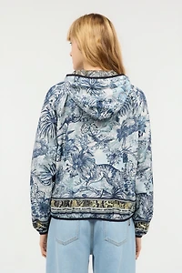 Jungle-Print Hooded Jacket