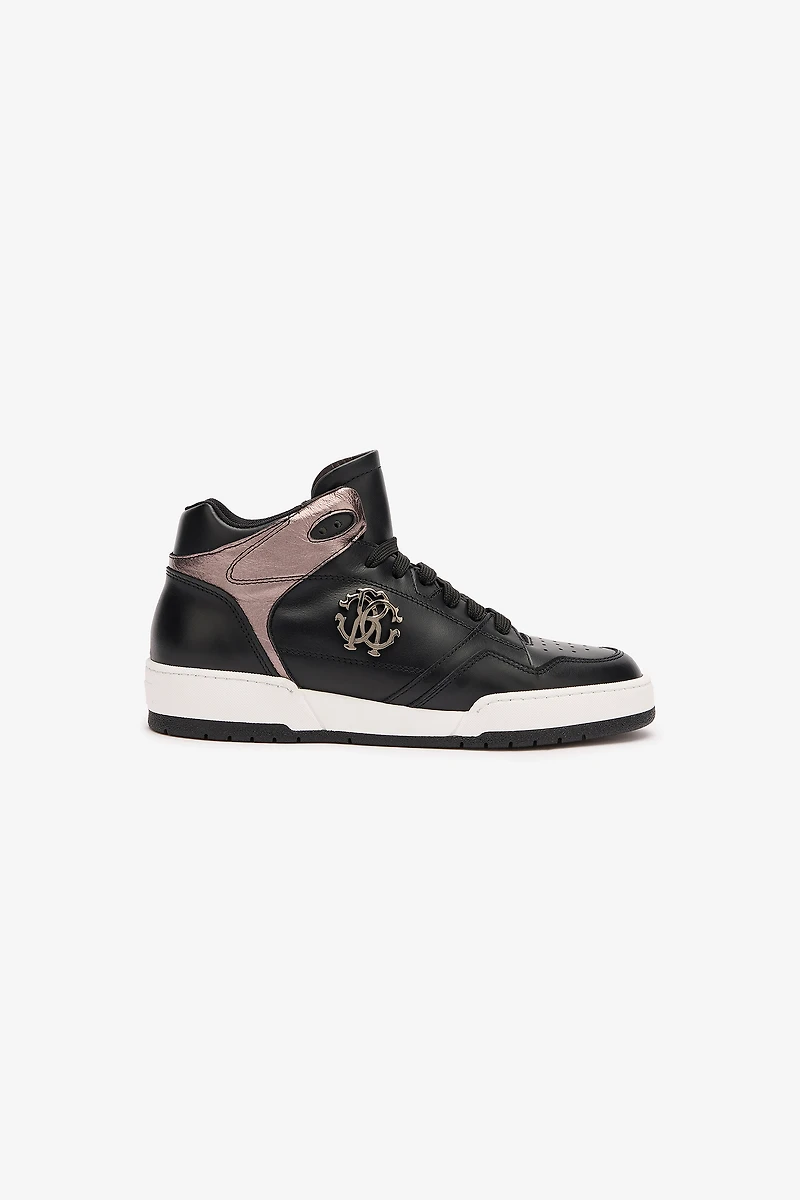 High-Top Sneakers With Laminated Insert