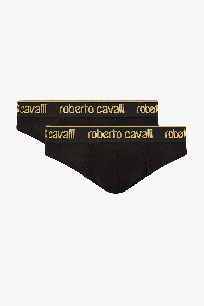 Set of two briefs with logo band