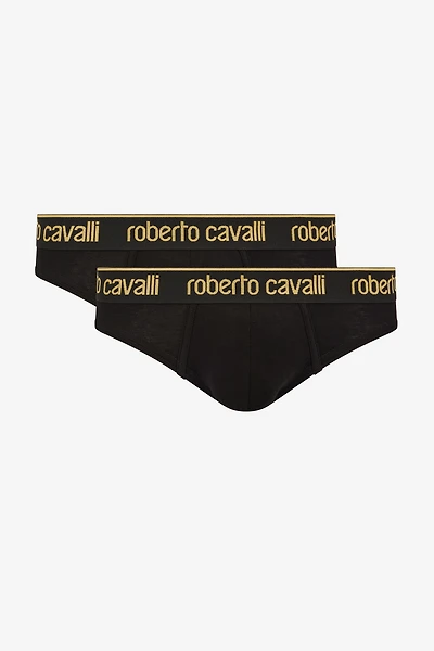 Set of two briefs with logo band