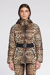 Jaguar-Print Padded Jacket