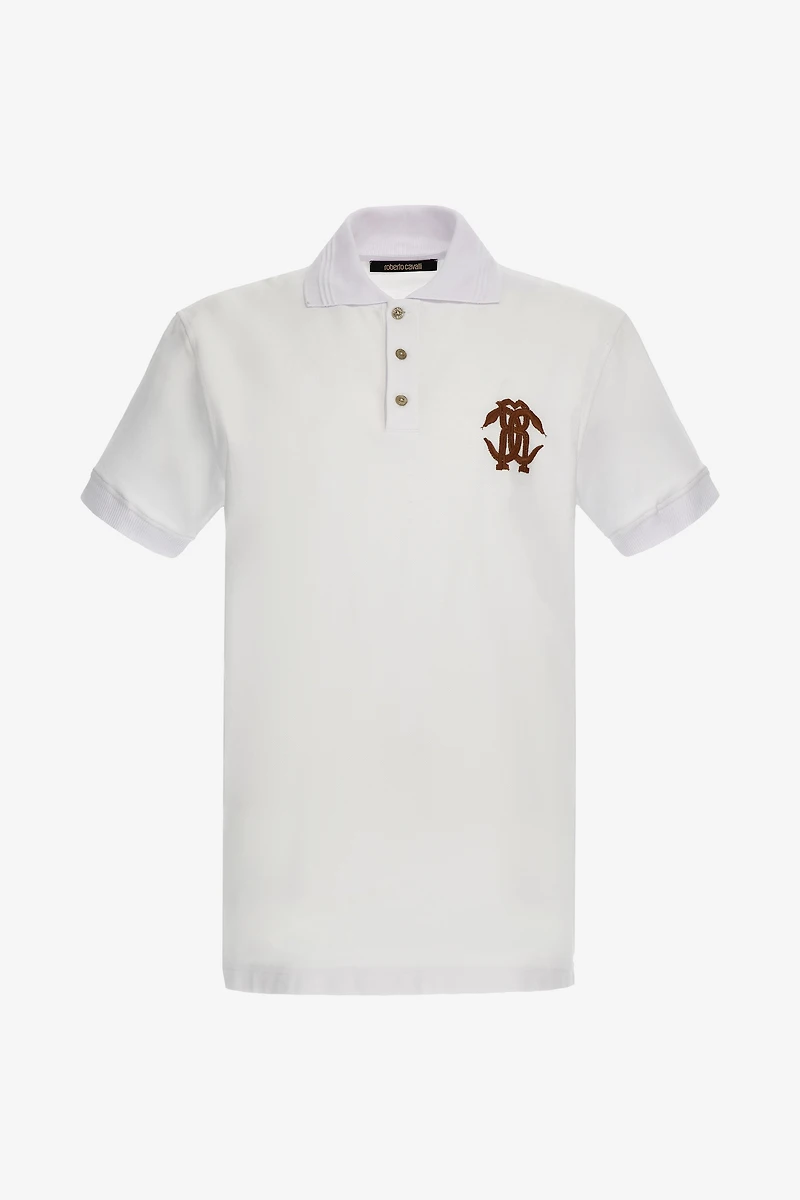 White Polo With Monogram RC