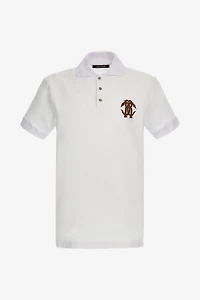 White Polo With Monogram RC