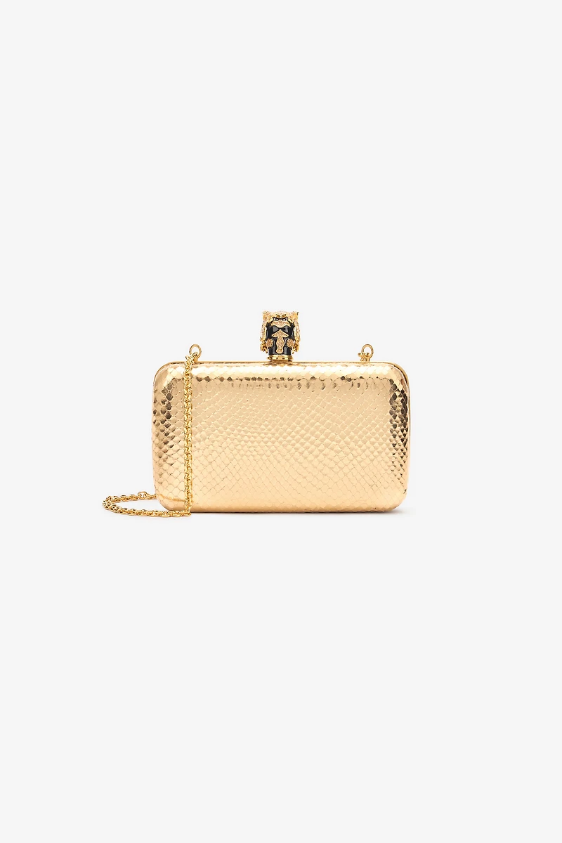 Tiger Leather Clutch