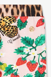 Butterfly And Strawberry-Print Leggings