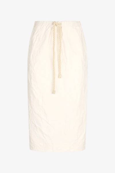 Midi Skirt with Drawstring