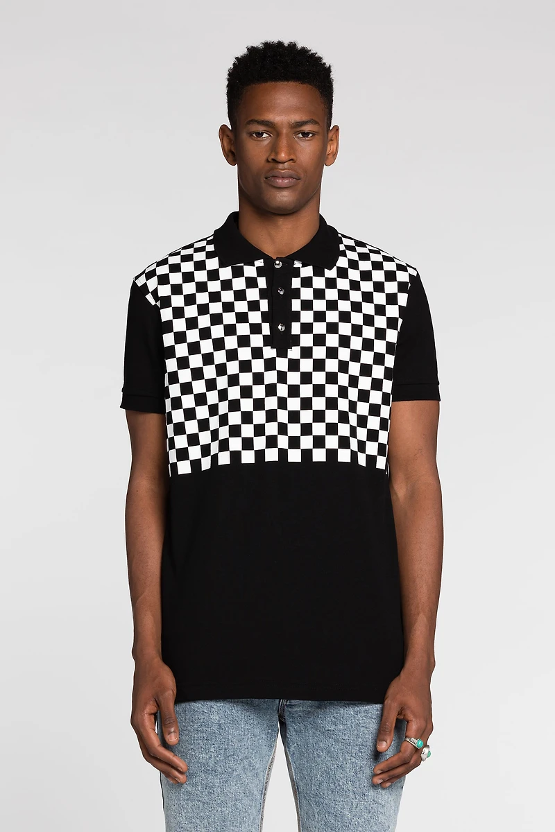 Checked Cotton Polo Shirt