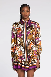 Animal-Print Shirt Dress