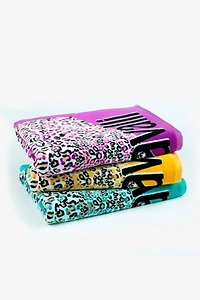 Leo Camouflage Print Beach Towel