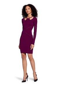 Cut out knitted mini dress