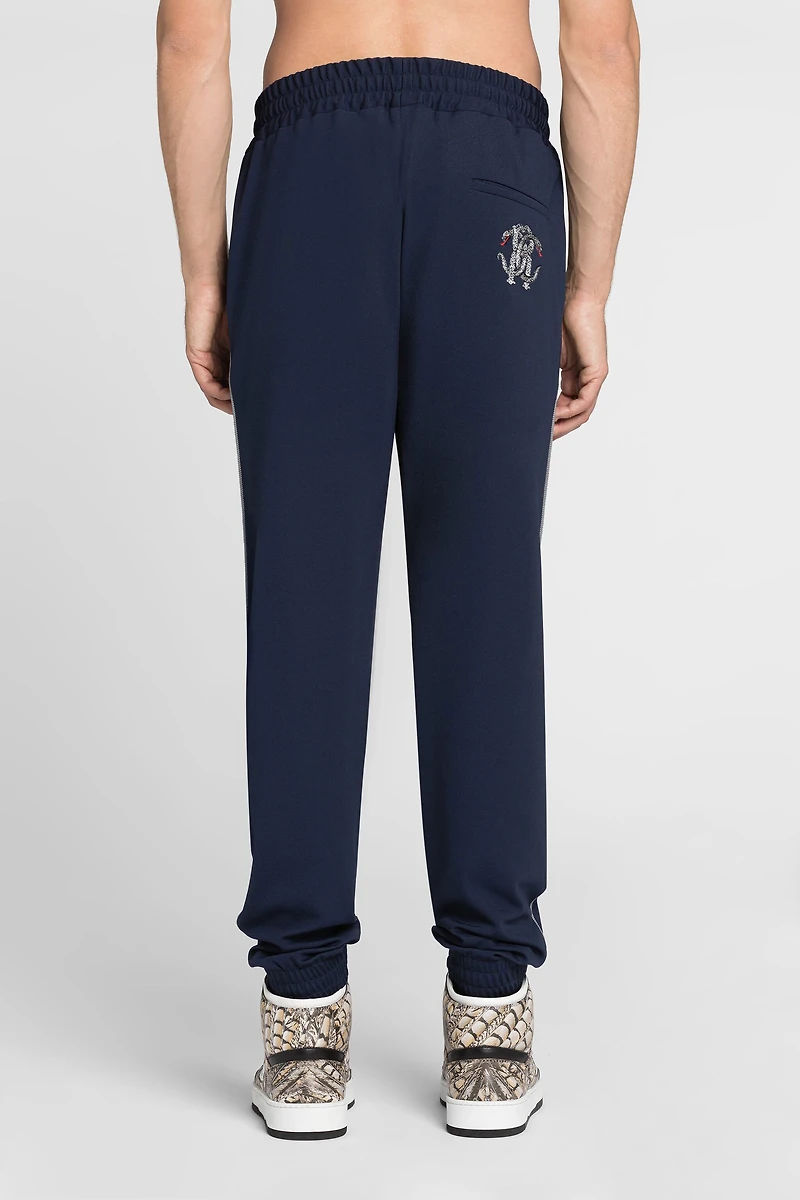 Snake-motif monogram trackpants