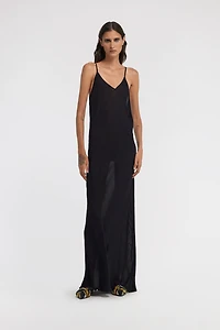 Black Maxi Slip Dress