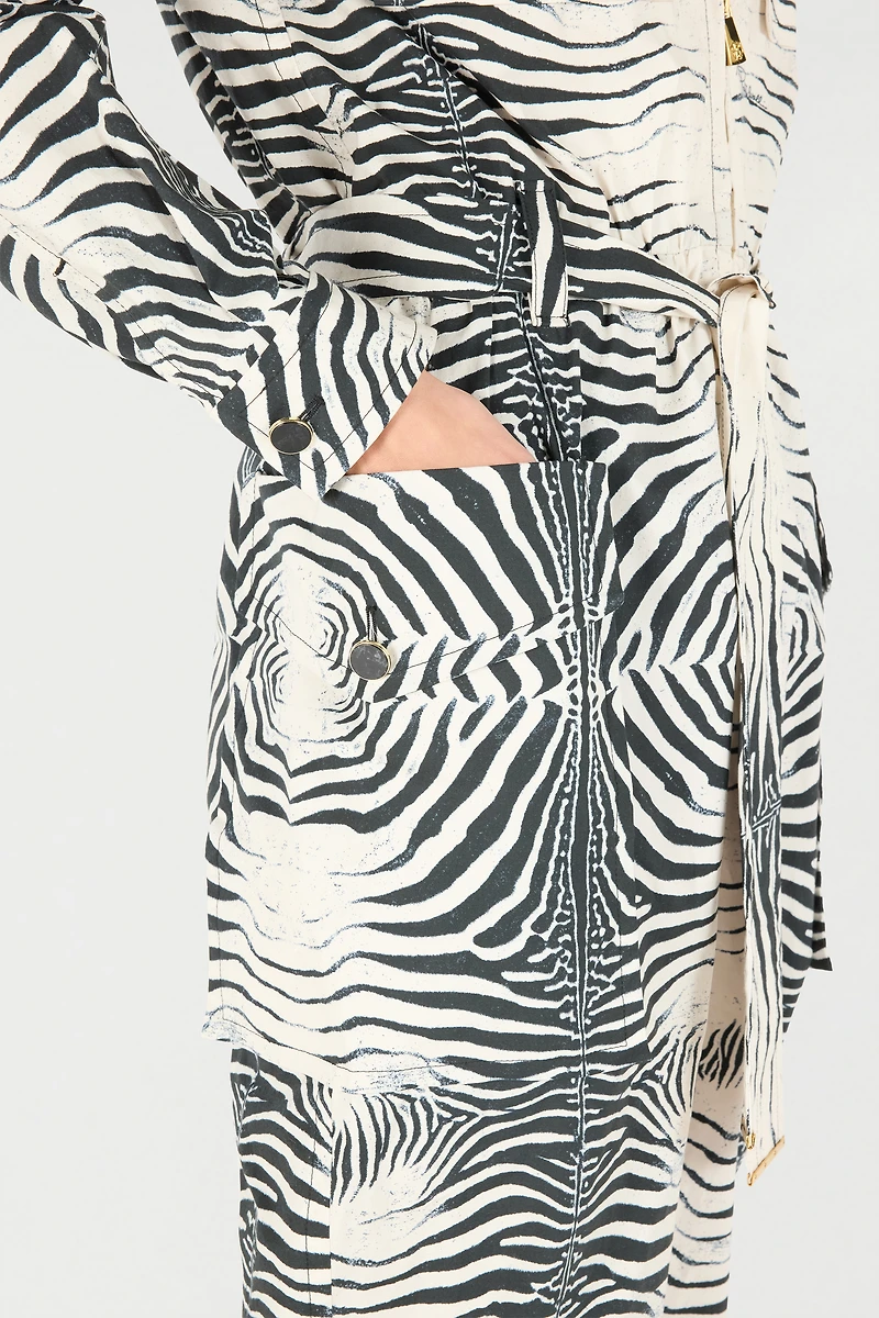 Zebra-Print Jumpsuit