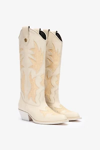 Texan Boots With Woven Inserts