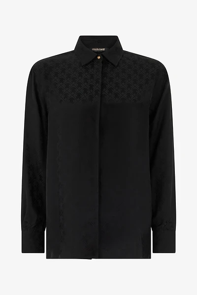 Silk Blend Shirt with Monogram RC