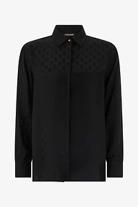 Silk Blend Shirt with Monogram RC