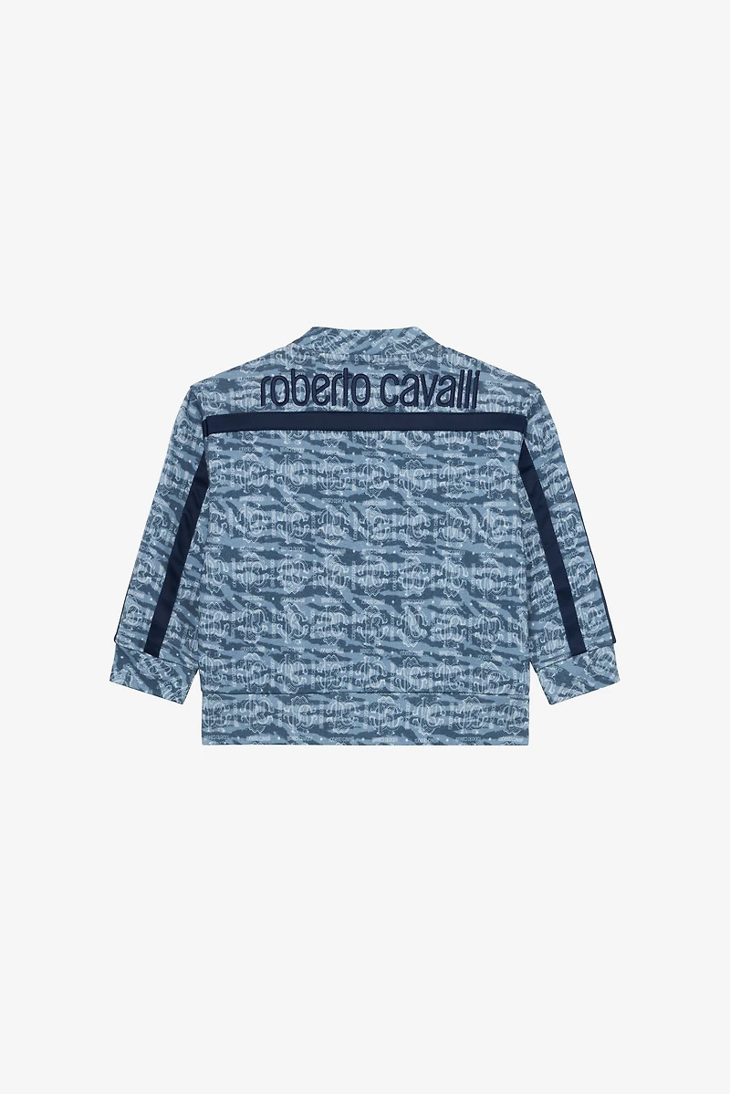 Monogram RC Print Zip-Up Sweatshirt
