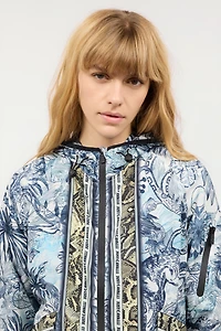 Jungle-Print Hooded Jacket