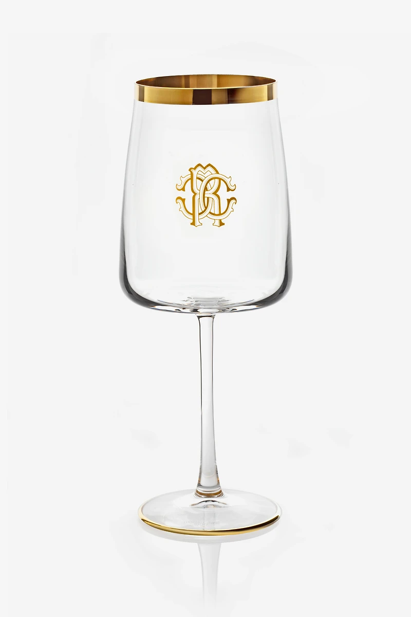 Monogram Gold 2 Water Goblets Set