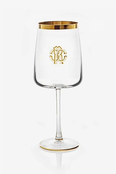 Monogram Gold 2 Water Goblets Set