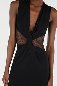 Extra-Long Dress With Lace