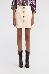 Skirt with jewels buttons