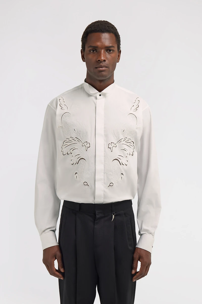 Shirt with Embroidered Details