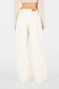 Wide Leg Structured Trousers