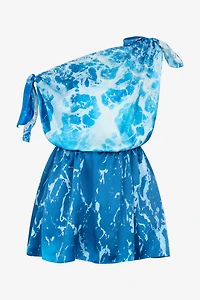 One-Shoulder Stretto di Messina Dress