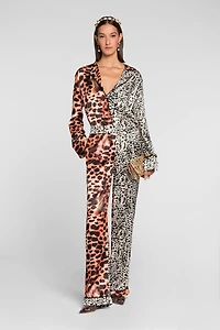 Murena Print Silk Blend Trousers