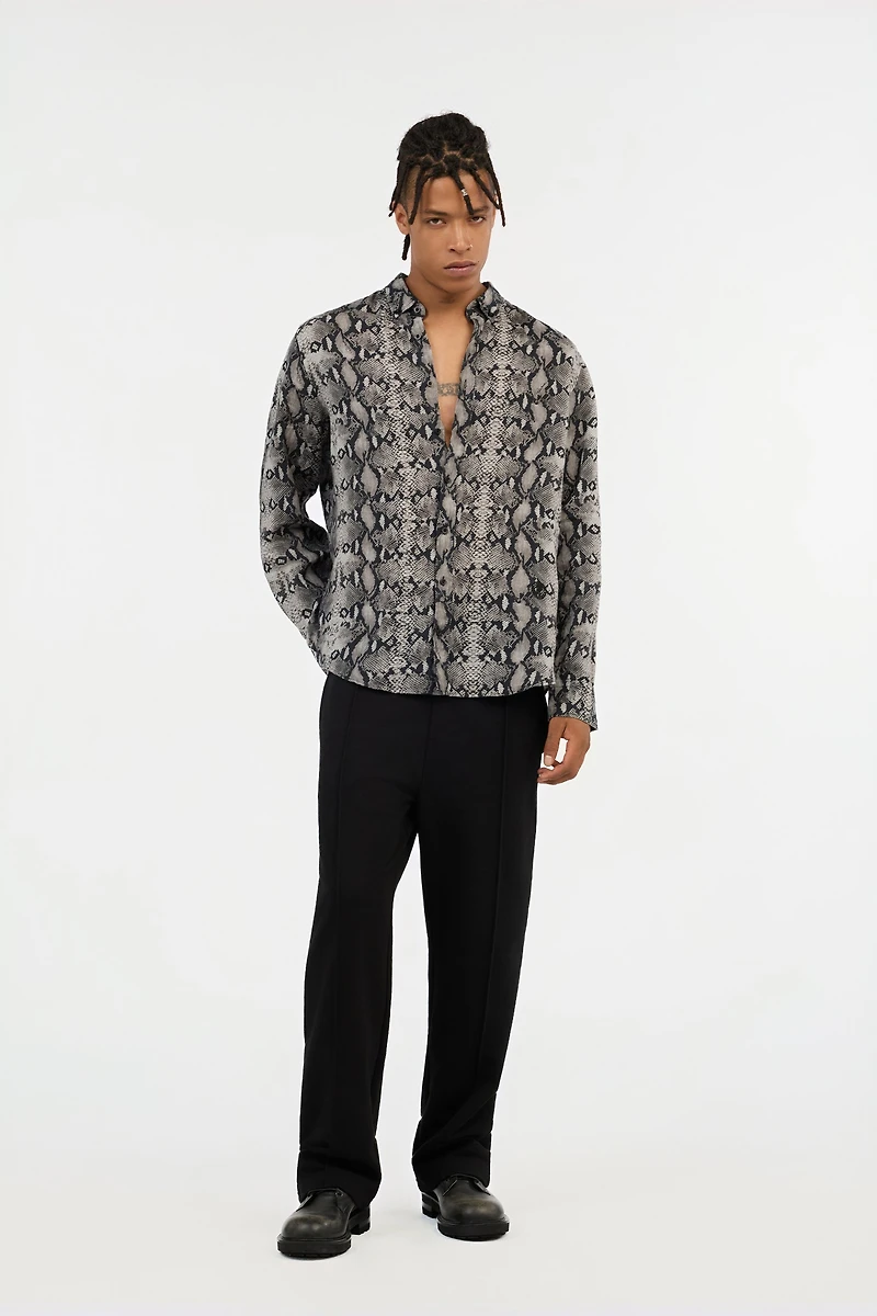 Black Pintuck Trousers