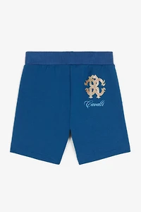 RC Monogram-Print Cotton Shorts