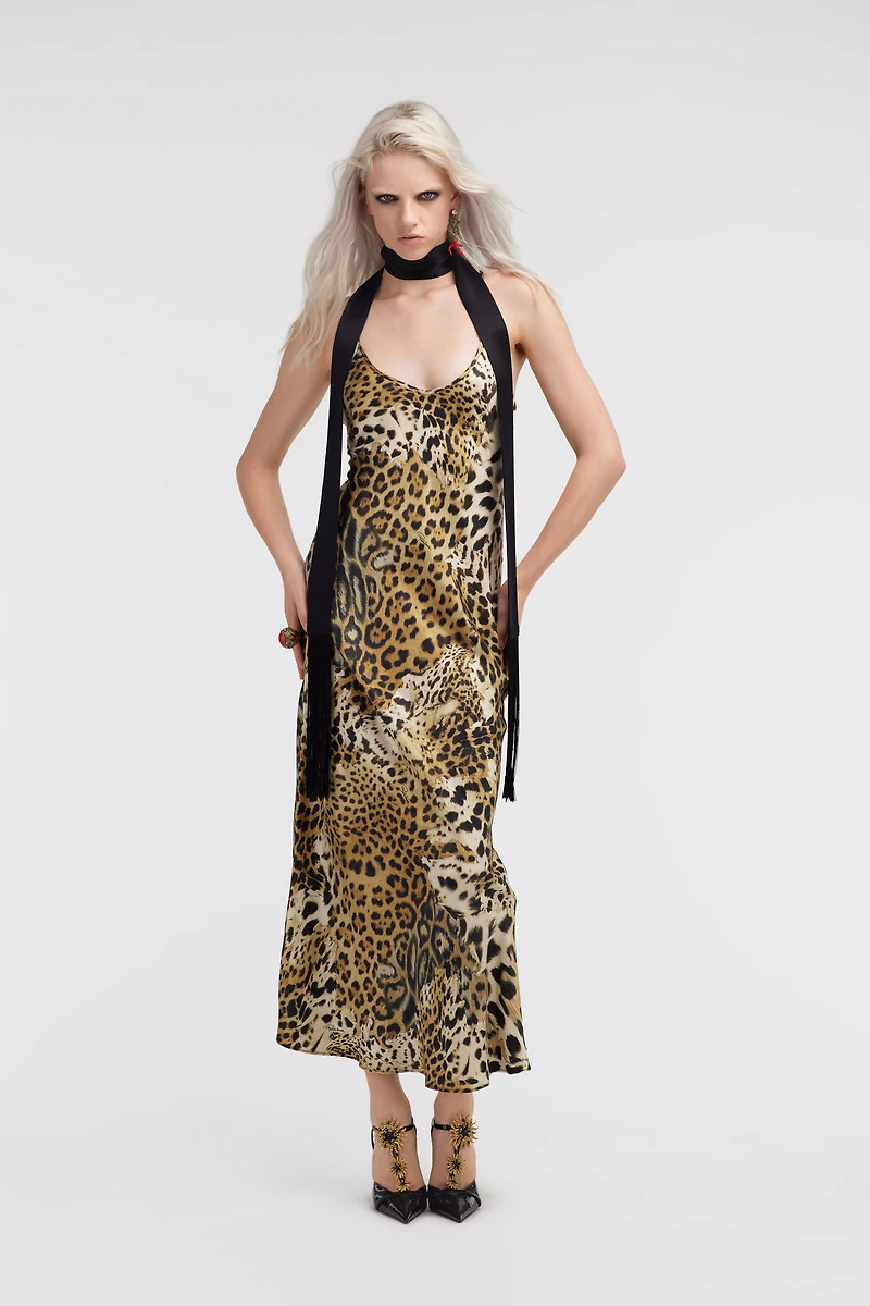 Jaguar Skin print lingerie dress