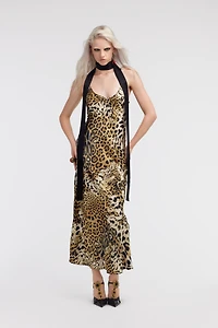 Jaguar Skin print lingerie dress