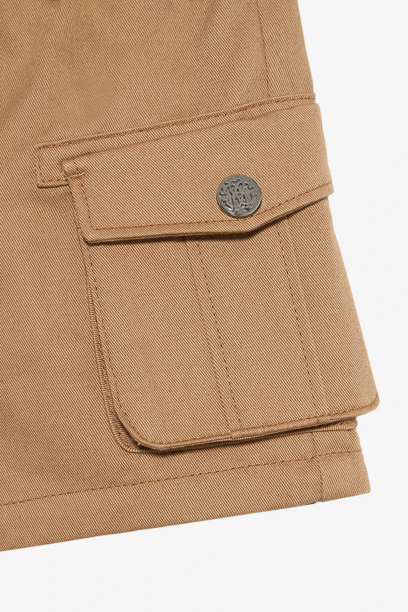 Hazelnut Cargo Shorts with RC Monogram