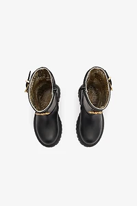 Combat Boots With Buckles And RC Monogram