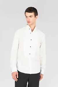 Shirt with plastron